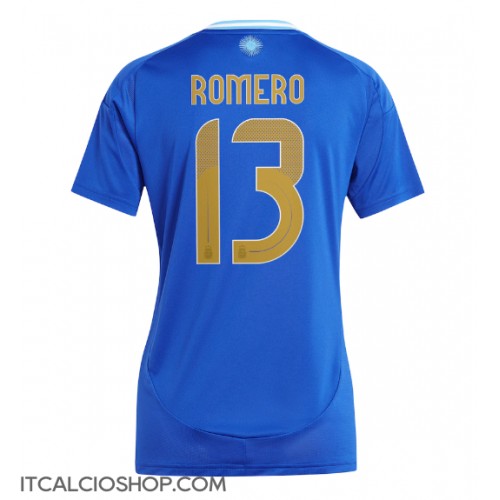 Argentina Cristian Romero #13 Seconda Maglia Femmina Copa America 2024 Manica Corta